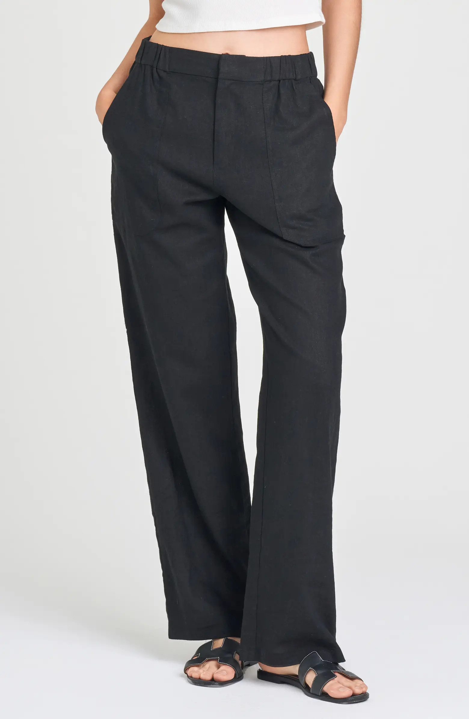 Daylight Wide Leg Linen Blend Pants | Nordstrom