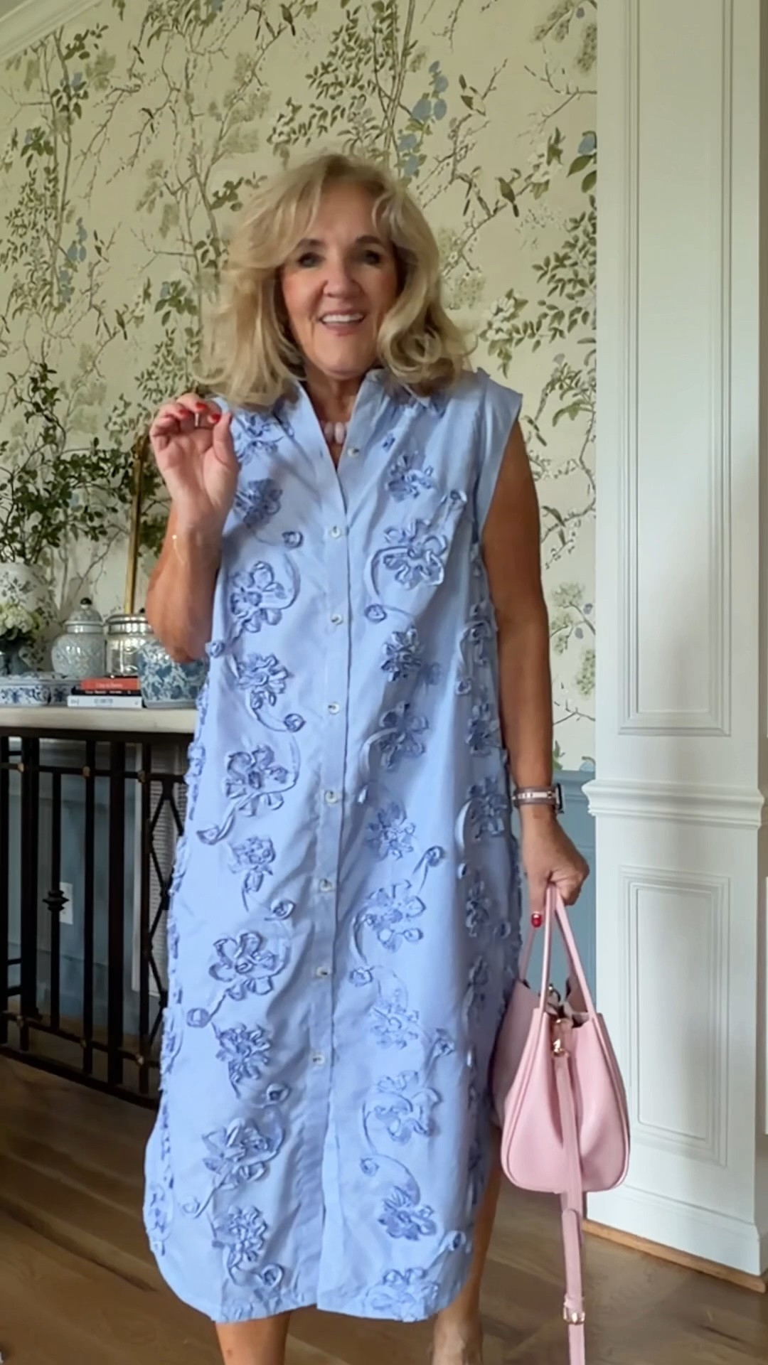 20% off code NANETTE20 I’m wearing a medium in this dress, but I would recommend sizing down to a small. This has a yellow version too. That’s really pretty.
Don’t miss the shoes bags and necklaces at Anthropologie too using my code NANETTE20

#LTKSaleAlert #LTKOver40 #LTKWedding