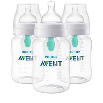 Philips Avent 3pk Anti-Colic Bottle with AirFree Vent - Clear - 9oz | Target
