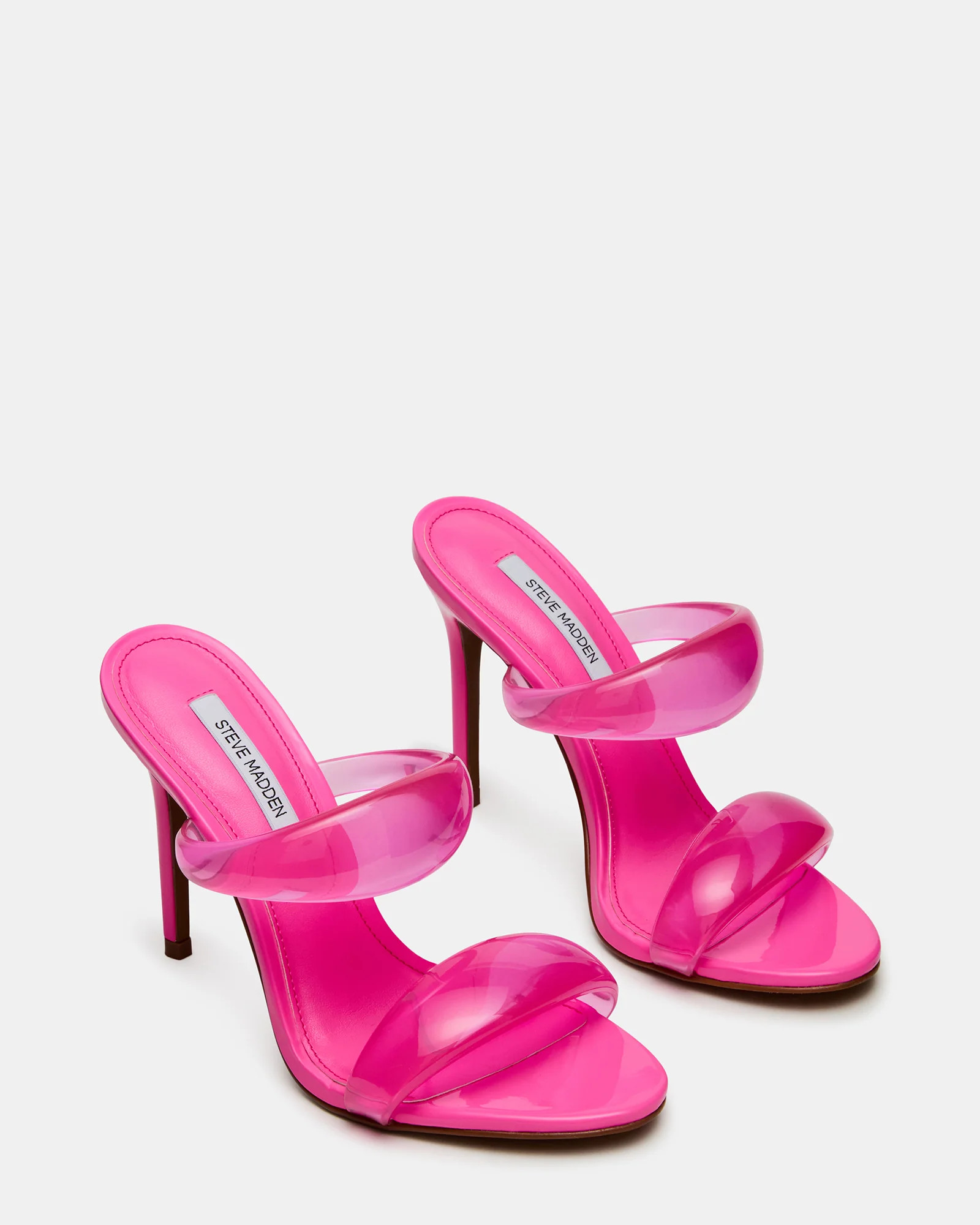 SATURN Jelly Pink Stiletto Mule Women's Heel | Steve Madden (US)