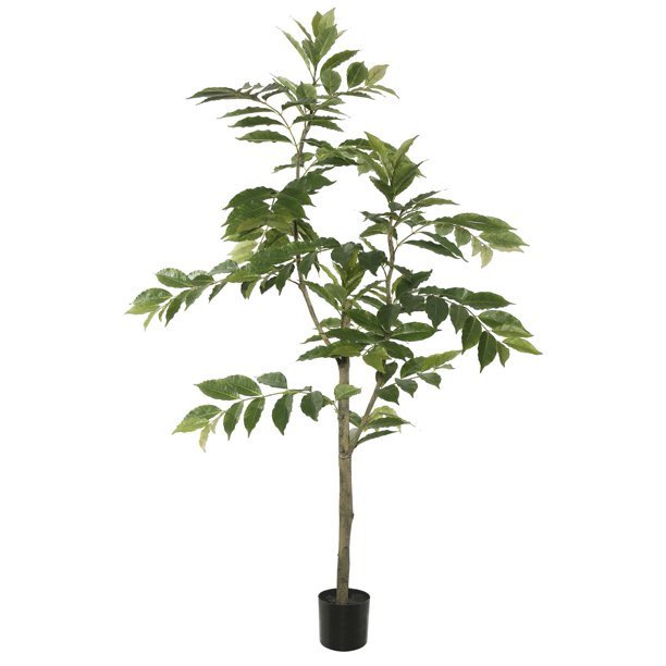Vickerman 4' Potted Artificial Green Nandina Tree Features 118 Leaves | Walmart (US)
