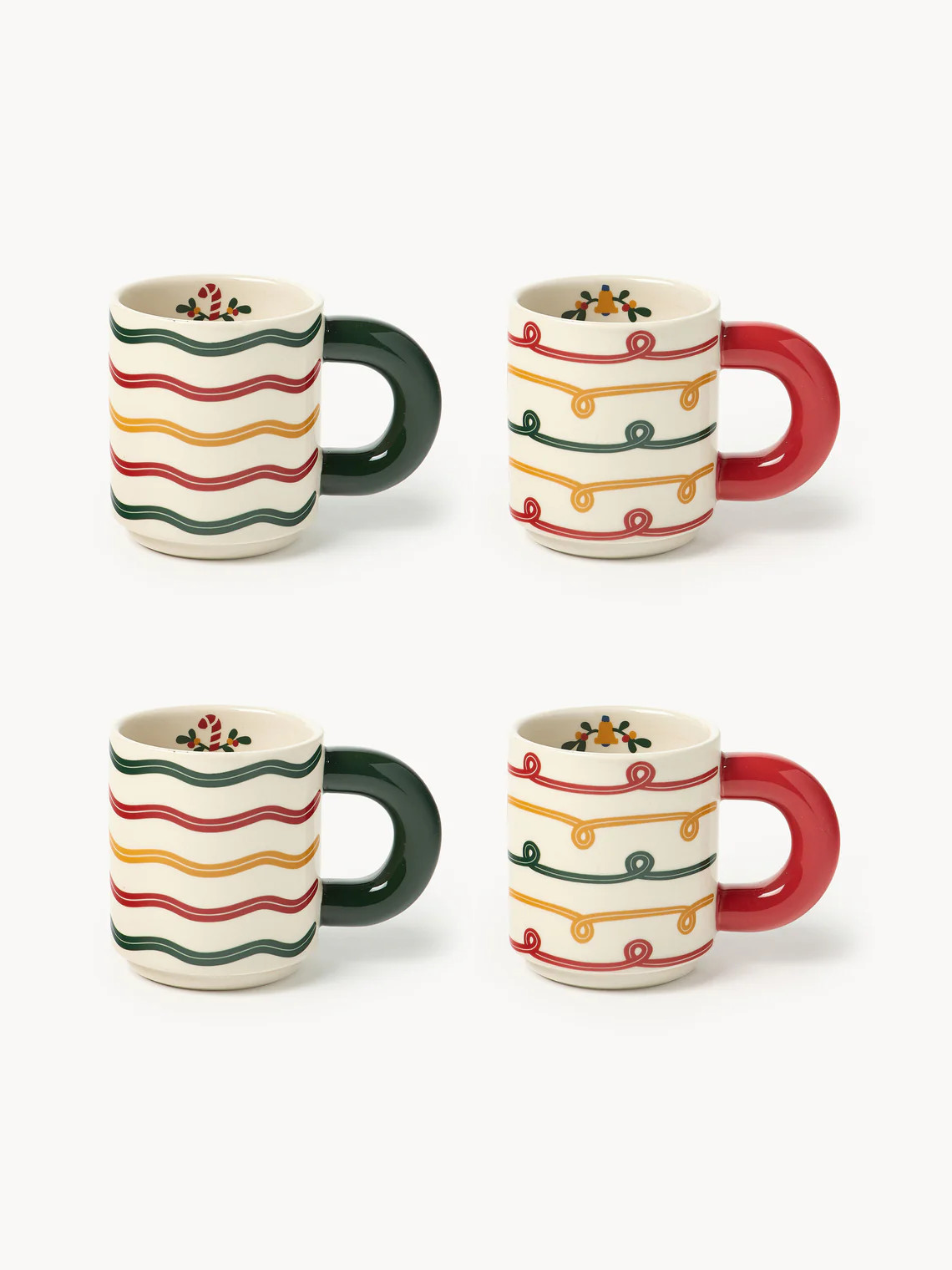Weihnachtliche Tassen Cutemas, 4er-Set | Westwing EU