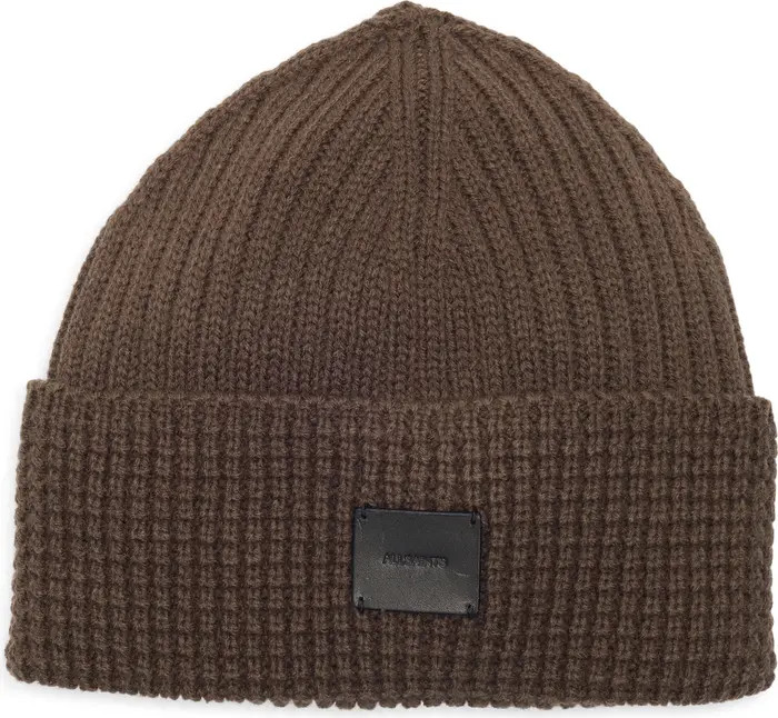 AllSaints Logo Patch Cuffed Beanie | Nordstromrack | Nordstrom Rack