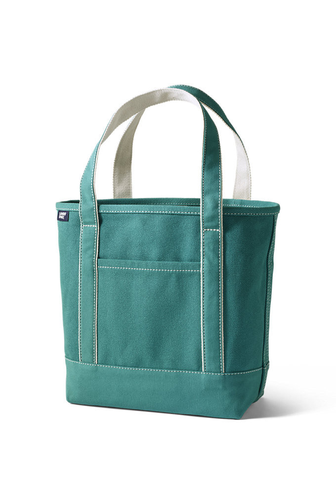 Medium 5 Pocket Open Top Canvas Tote Bag - Lands' End - Blue | Lands' End (US)