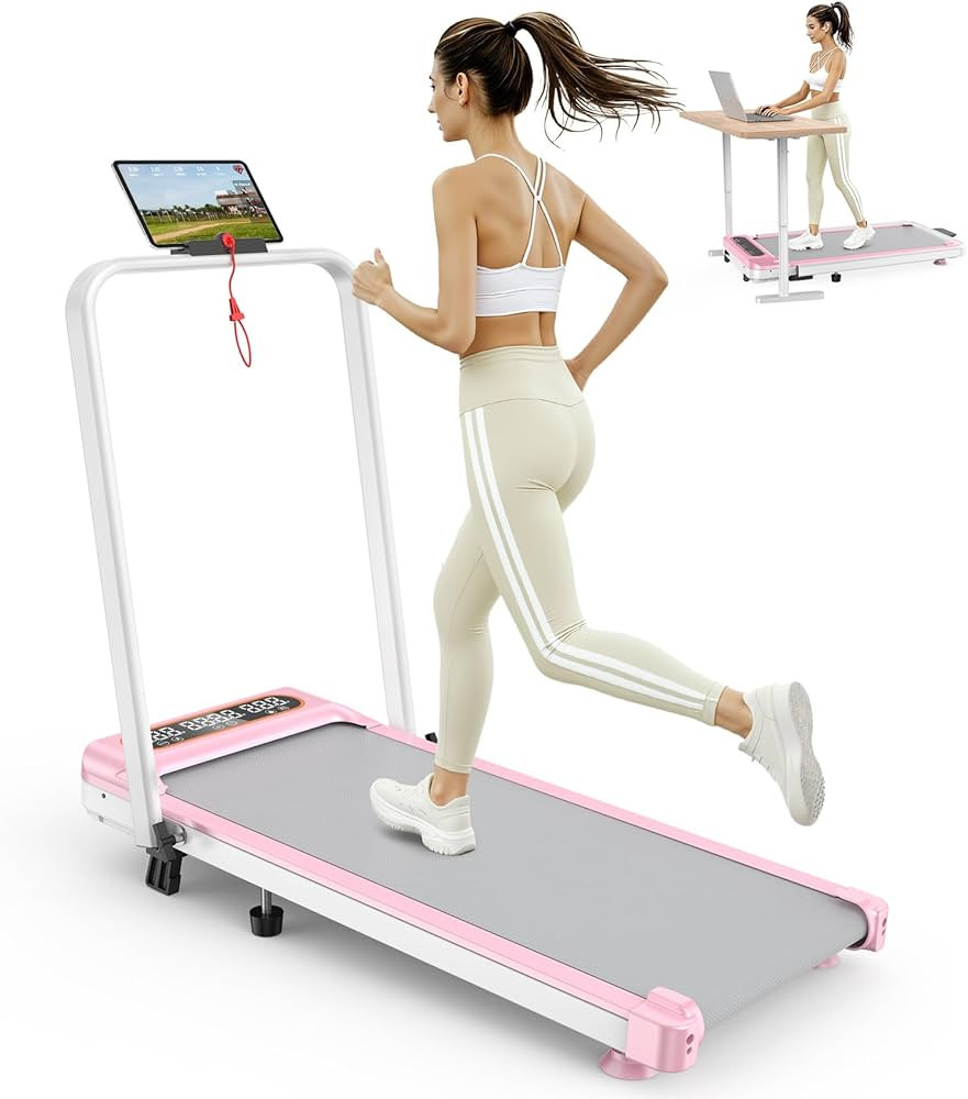 Foldable Treadmill with 10% Incline, Upgrade 3.5HP Low Noise Walking Pad Treadmill with Handle Ba... | Amazon (US)