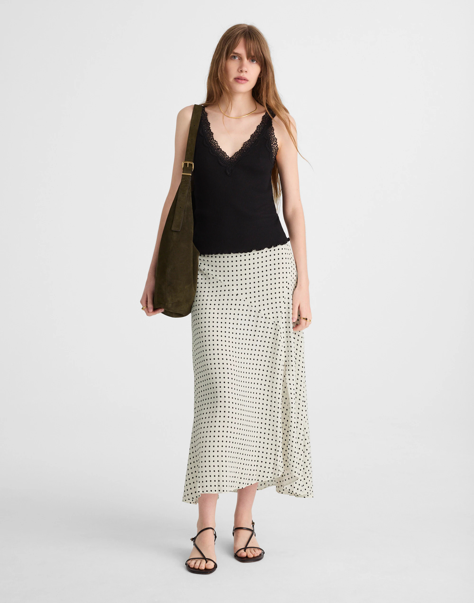Side-Slit Midi Skirt | Madewell