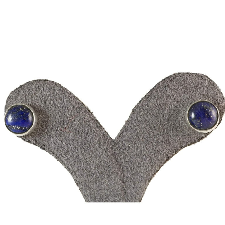 Echmeck 925 Sterling Silver Lapis Lazuli Round Stud Earrings for Women | Walmart (US)