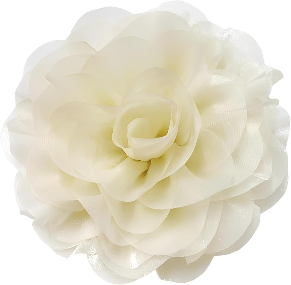 Elegant Large Fabric Rose Flower Layered Petals Brooch for Women | Amazon (UK)
