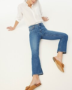Petite flare crop jean in all-day stretch | J.Crew Factory