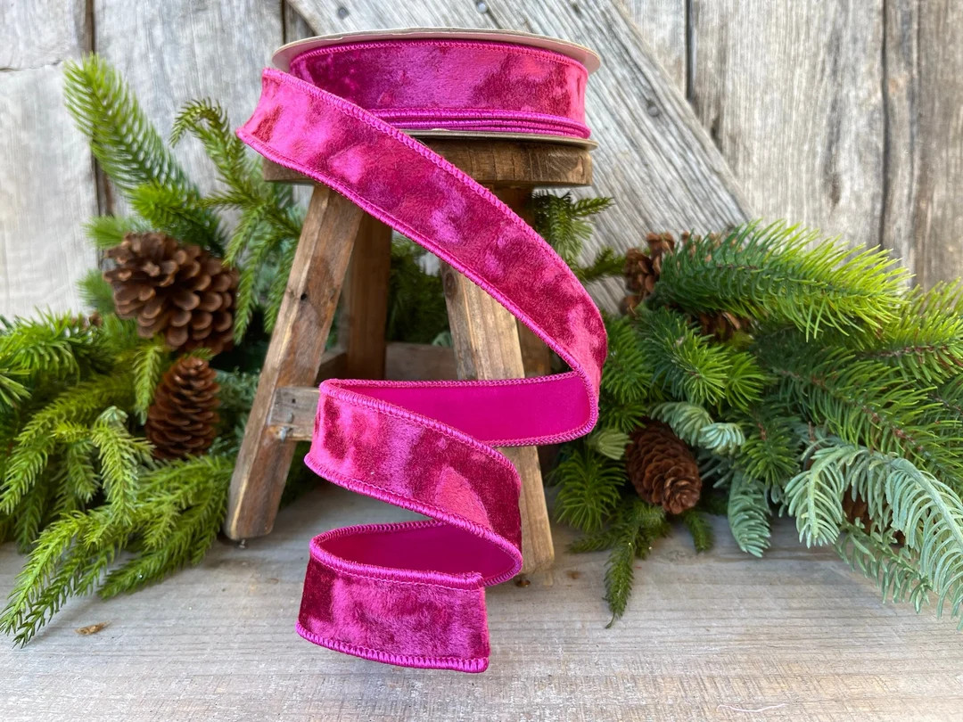 1 Hot Pink Silky Velvet Velvet Luster Farrisilk Velvet - Etsy | Etsy (US)