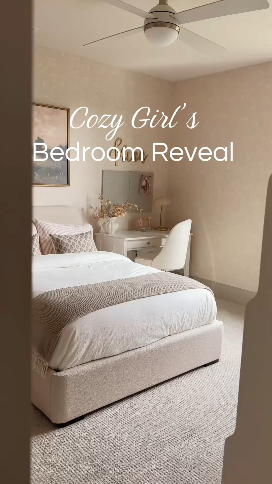 We’ve been working hard to create the perfect little girl’s room🎀 a space that feels just like my daughter. We started with beautiful woodland wallpaper in the softest blush pink, then slowly layered in the art, bedding, and personal touches that made it feel cozy and completely hers. I’m so happy to finally share her room reveal🤍