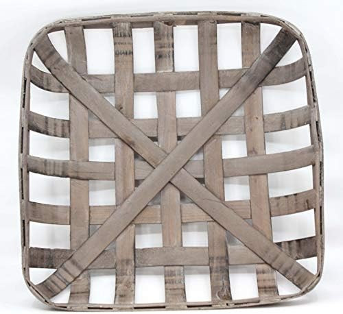 Silvercloud Trading Co. Tobacco Basket, Farmhouse Decor, Sml 17" Square | Amazon (US)