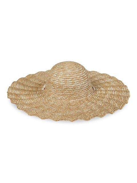 Scalloped Dolce Straw Wide-Brim Hat | Saks Fifth Avenue