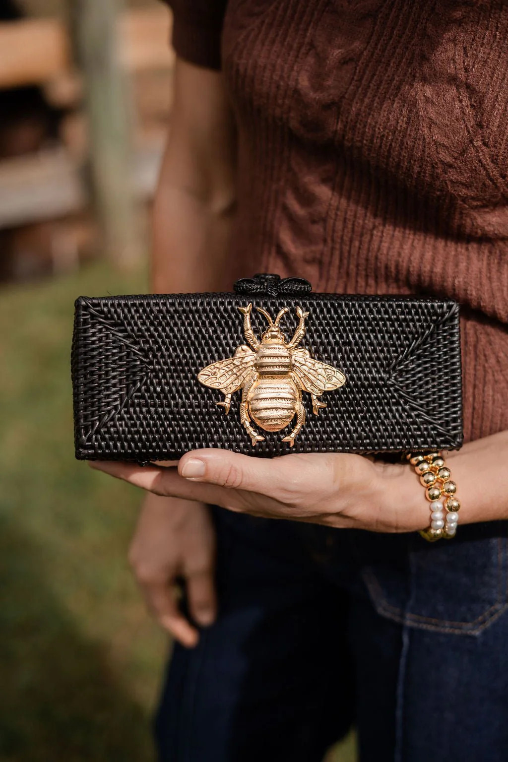 Colette - Black - Gold Adornments | Lisi Lerch Inc