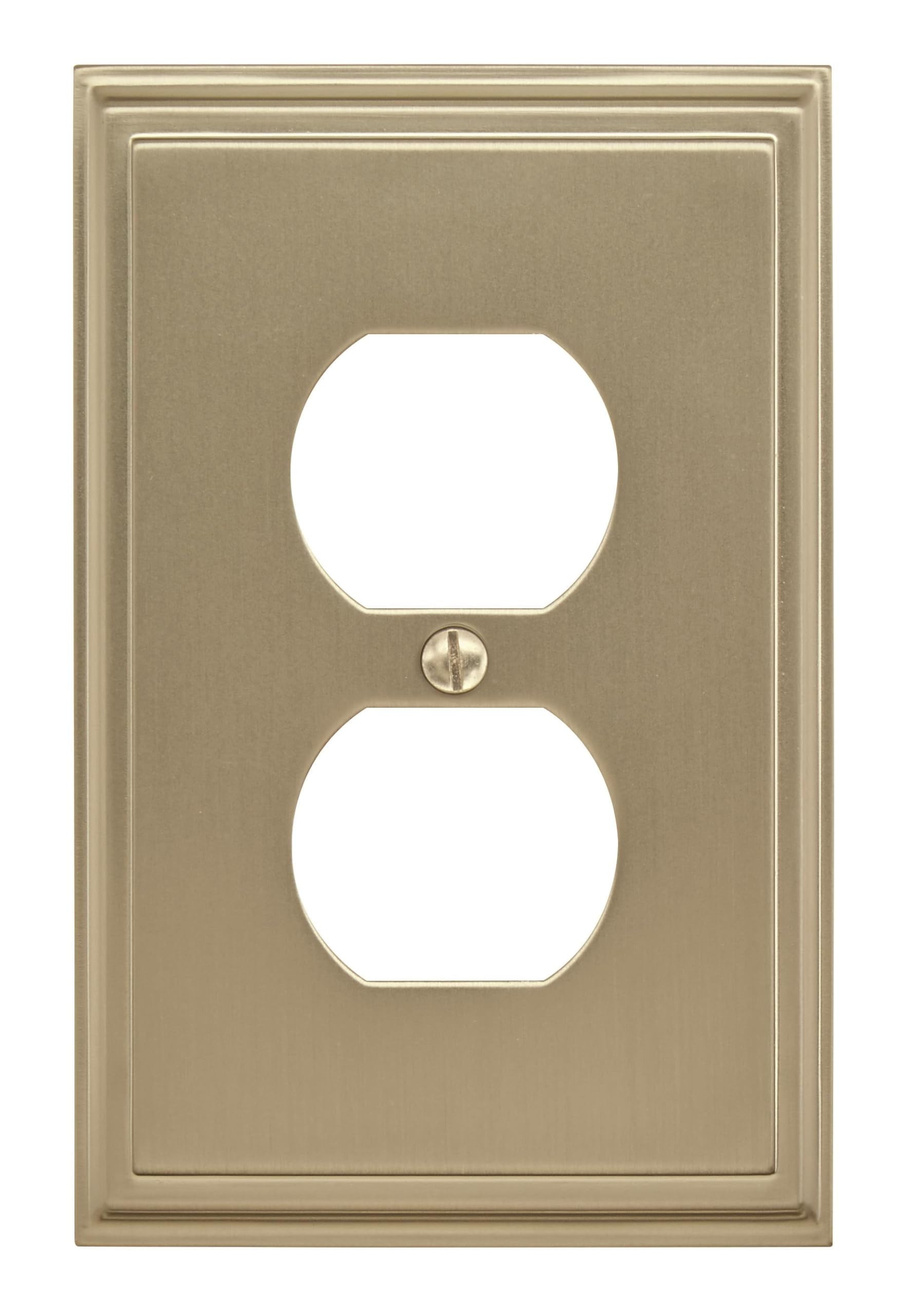 Amerock | Wall Plate | Golden Champagne | Duplex Outlet Cover | Mulholland | 1 Pack | Electrical ... | Amazon (US)