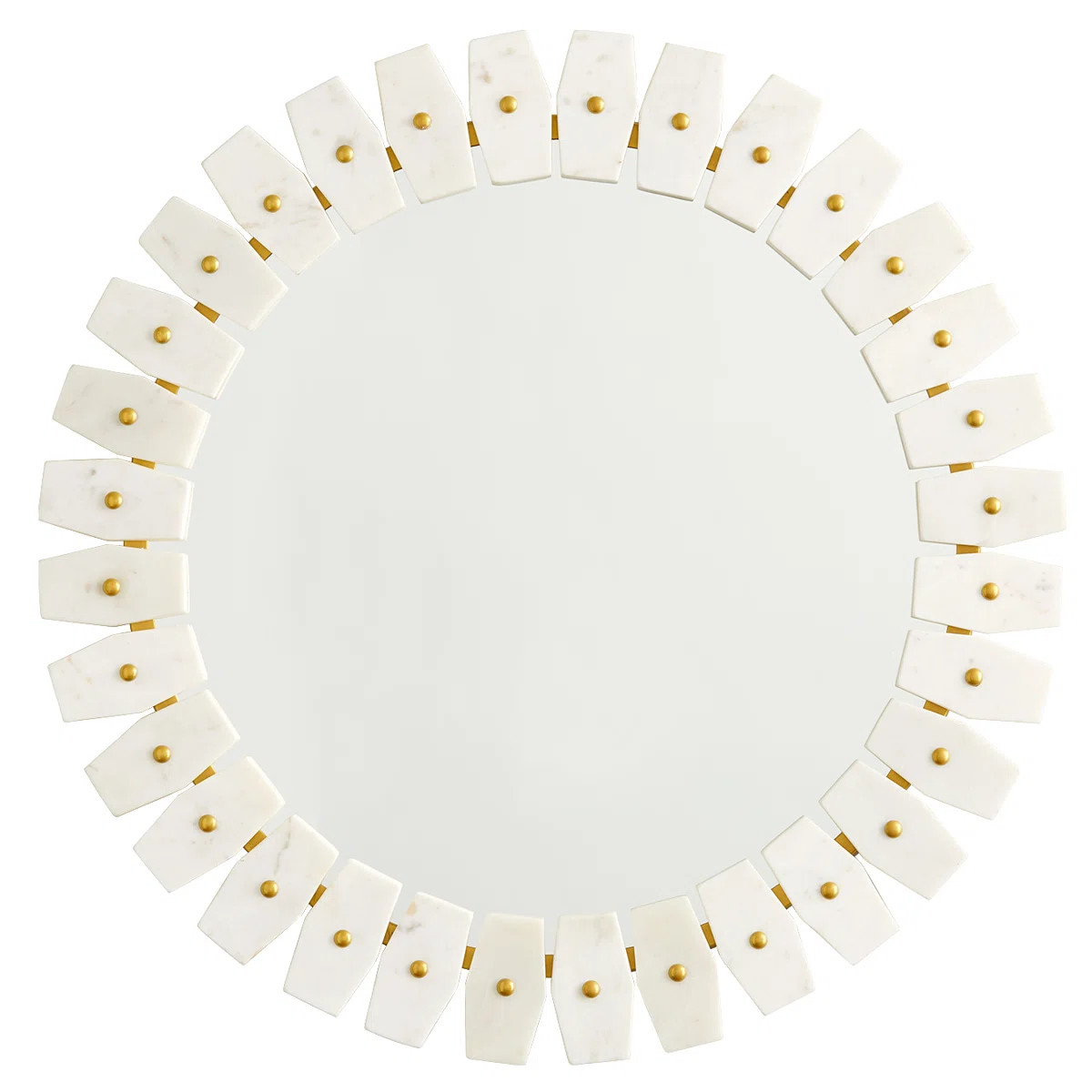 Allias Genuine Marble Flat Wall Mirror | Wayfair North America