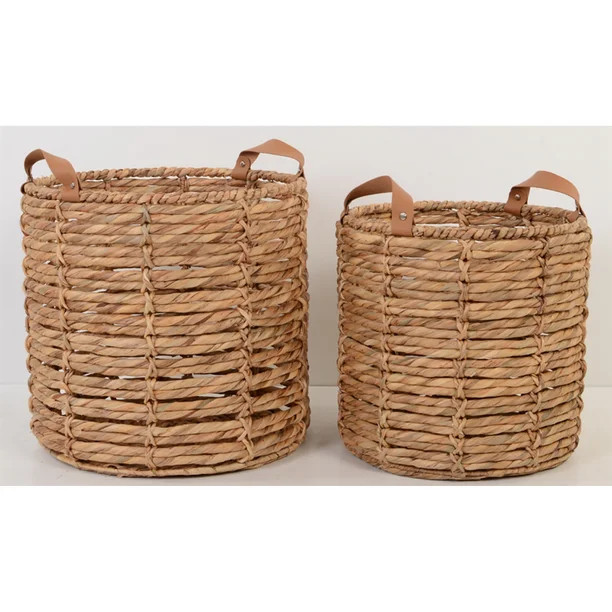 Better Homes & Gardens Round Water Hyacinth Basket Set of 2 | Walmart (US)
