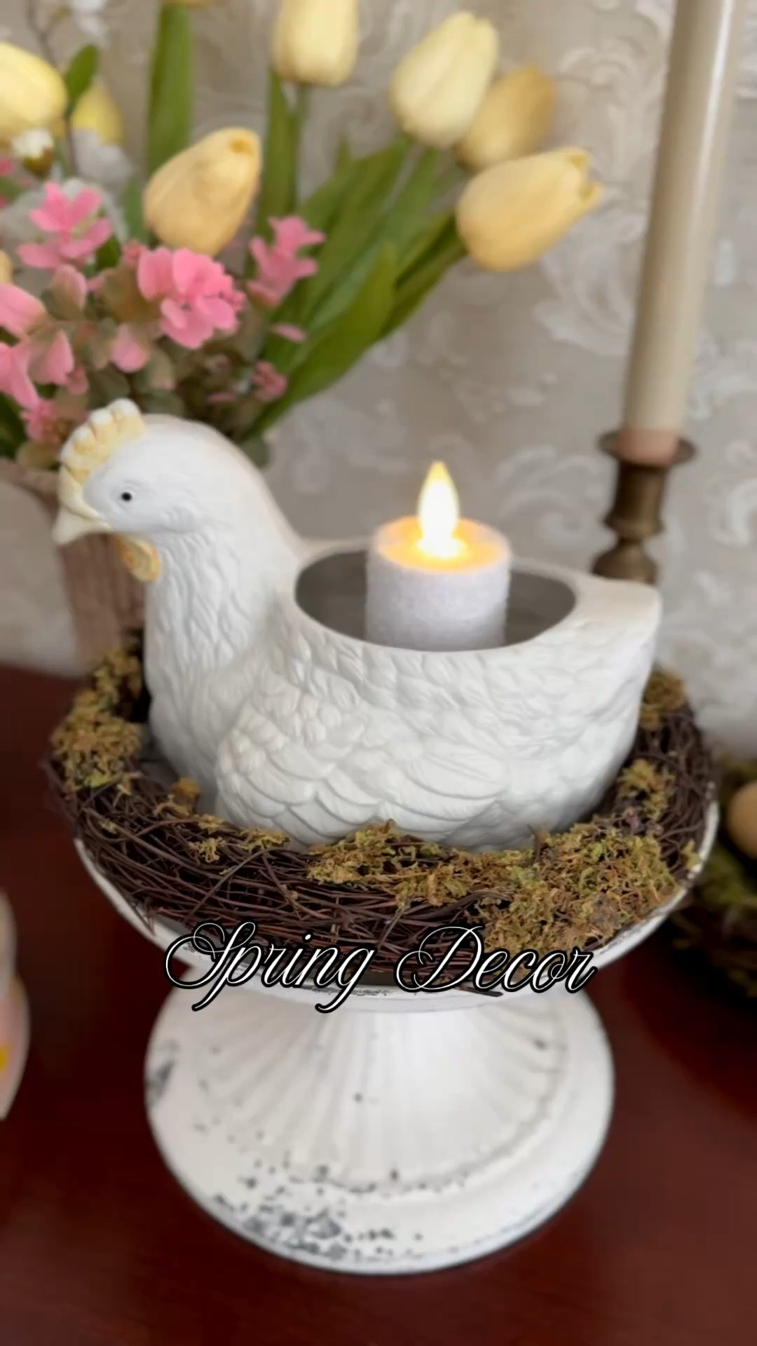 Spring home decor, Easter decorations, vintage @Etsy decor, @Michaels faux spring flowers, Easter home decor 

#LTKHome #LTKSaleAlert #LTKSeasonal