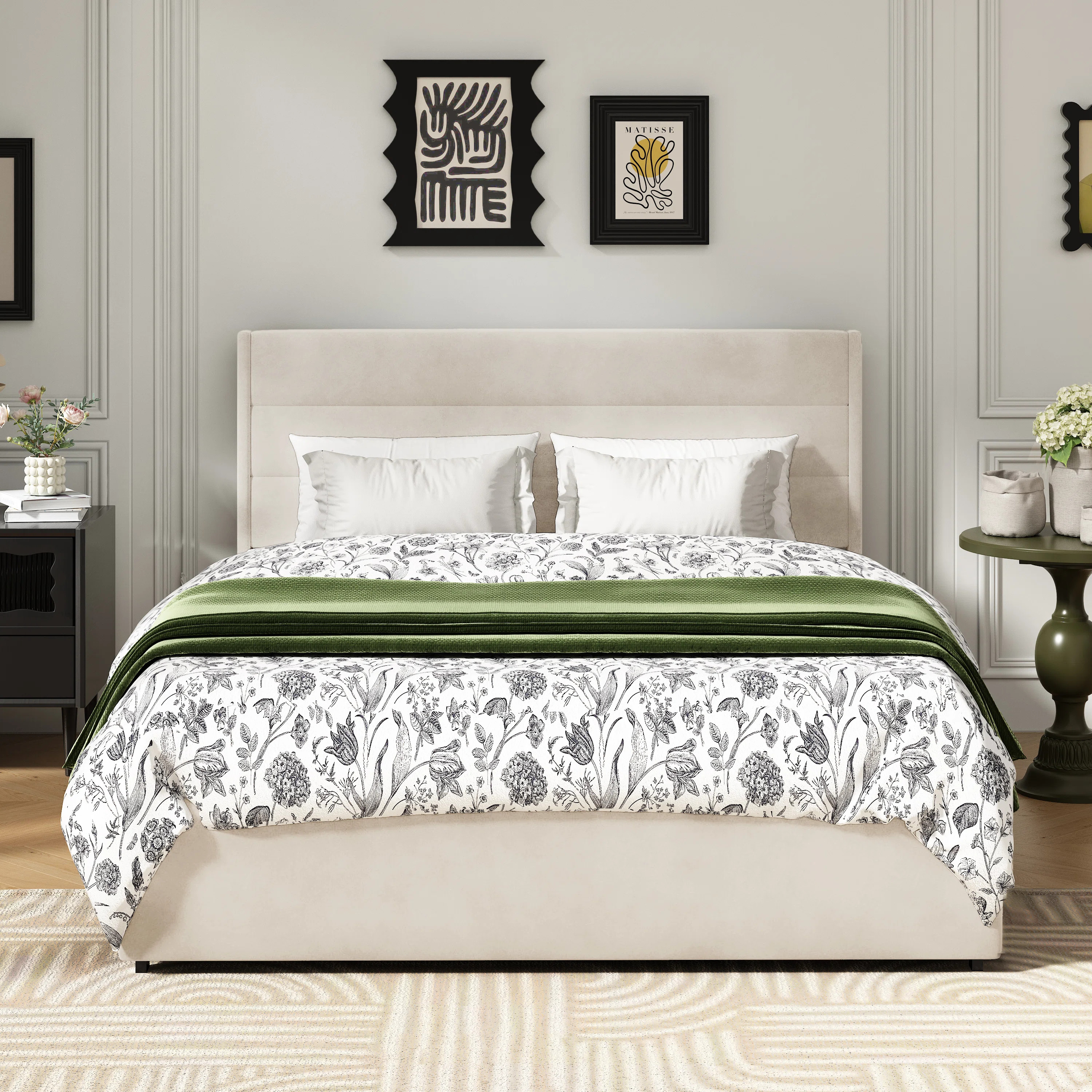 Latitude Run® Brezzy 4 Drawers Storage Upholstered Winback Bed & Reviews | Wayfair | Wayfair North America