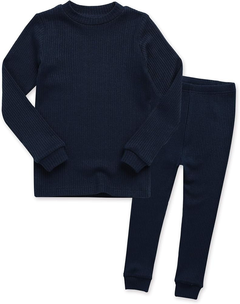 VAENAIT BABY 12M-12Y Kids Unisex Girls & Boys Soft Comfy Modal Tencel Shirring Solid Sleepwear Pajam | Amazon (US)