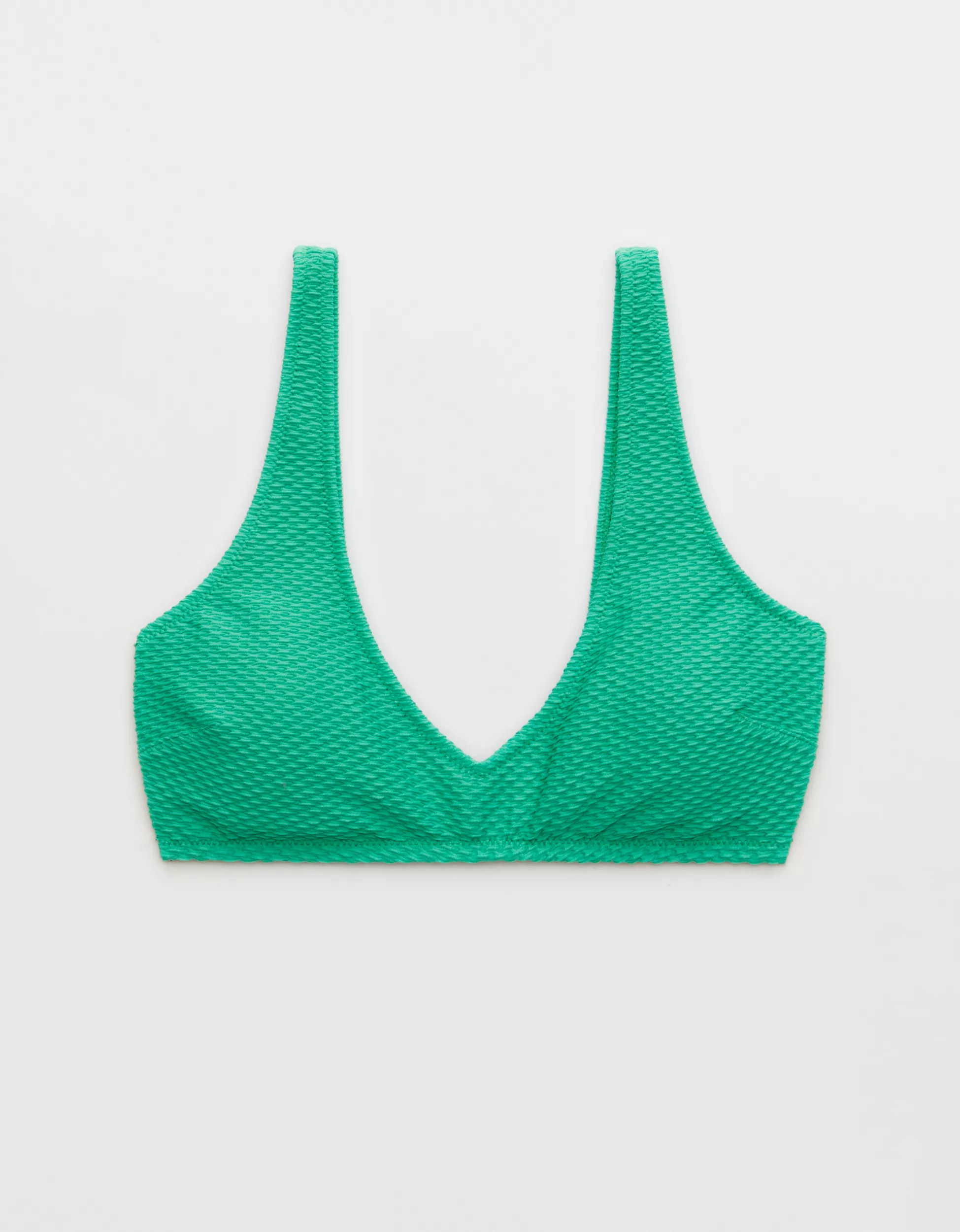 Aerie Jacquard Voop Plunge Bikini Top | Aerie