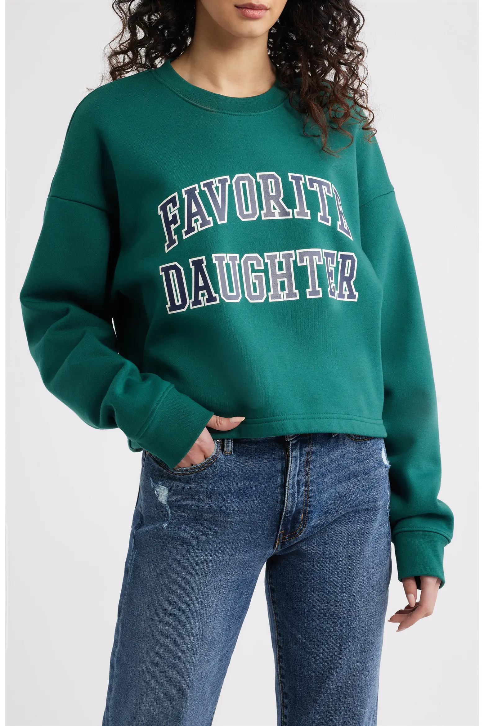 The Collegiate Logo Crop Sweatshirt (Women) | Nordstrom | Nordstrom