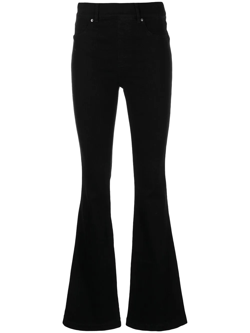 SPANX high-rise flared jeans - Black | Farfetch Global