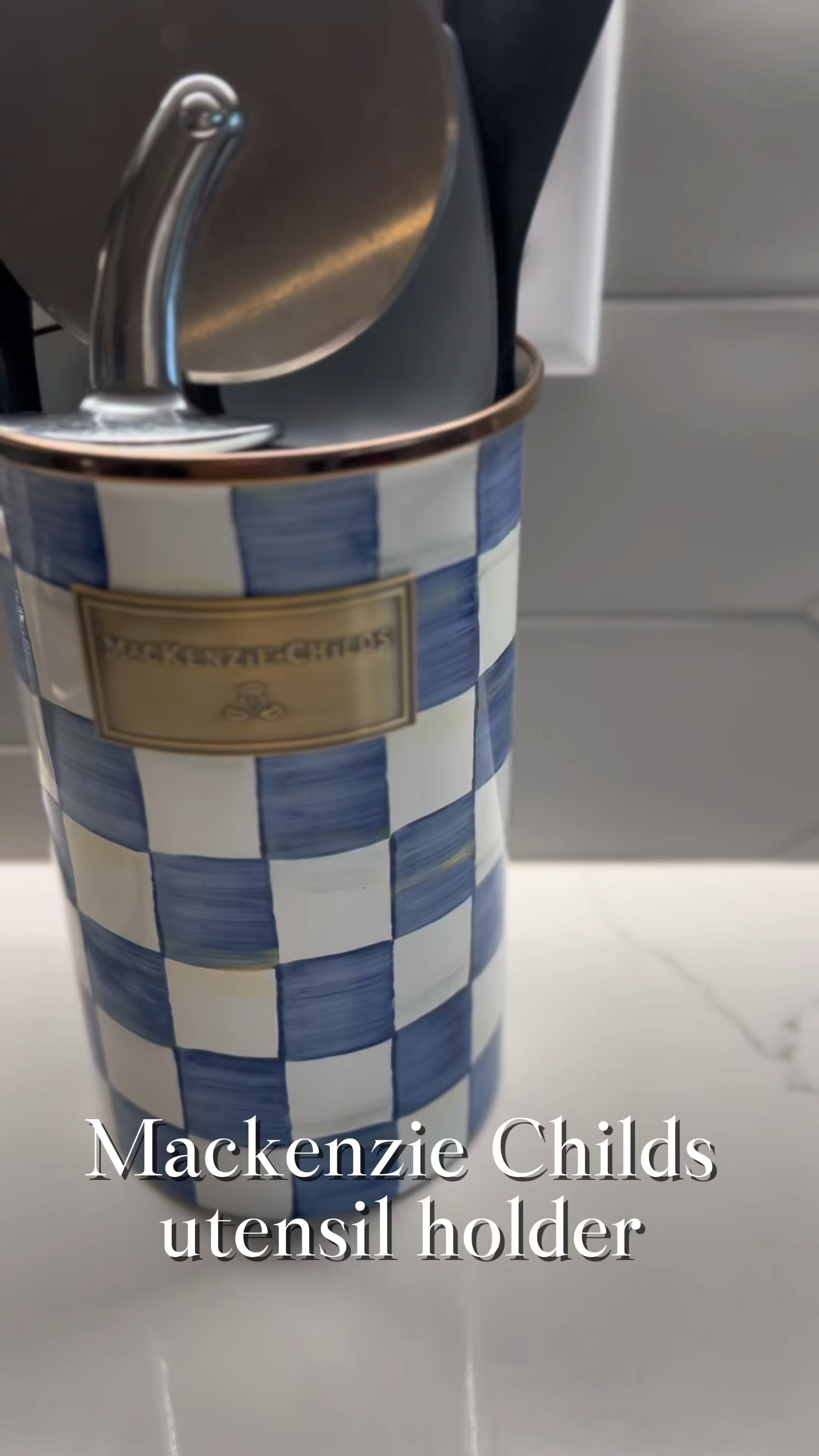 I love the pops of color in the royal check pattern from Mackenzie Child’s! The utensil holder is light weight and holds a large amount of kitchen utensils. 

#LTKWatchNow #LTKHome #LTKFindsUnder100