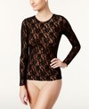 Click for more info about Hanky Panky Long-Sleeve Lace Top 128L & Reviews - Bras, Underwear & Lingerie - Women - Macy's