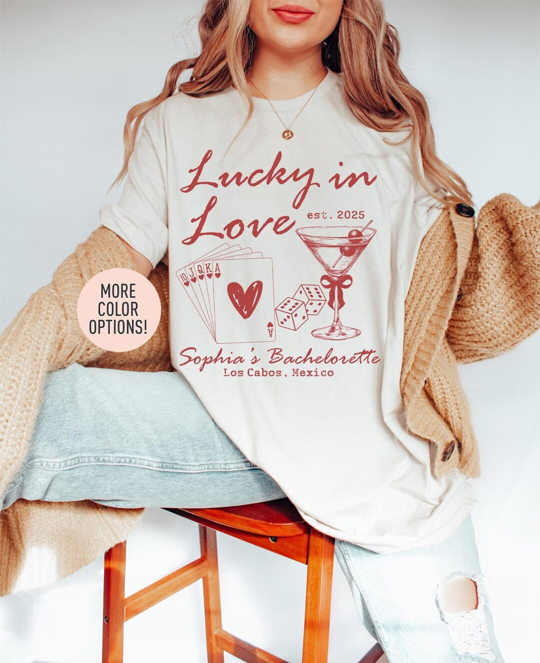 Lucky in Love Shirt, Custom Location Bachelorette Shirt, Personalized Bride Shirt, Future Bride S... | Etsy (US)