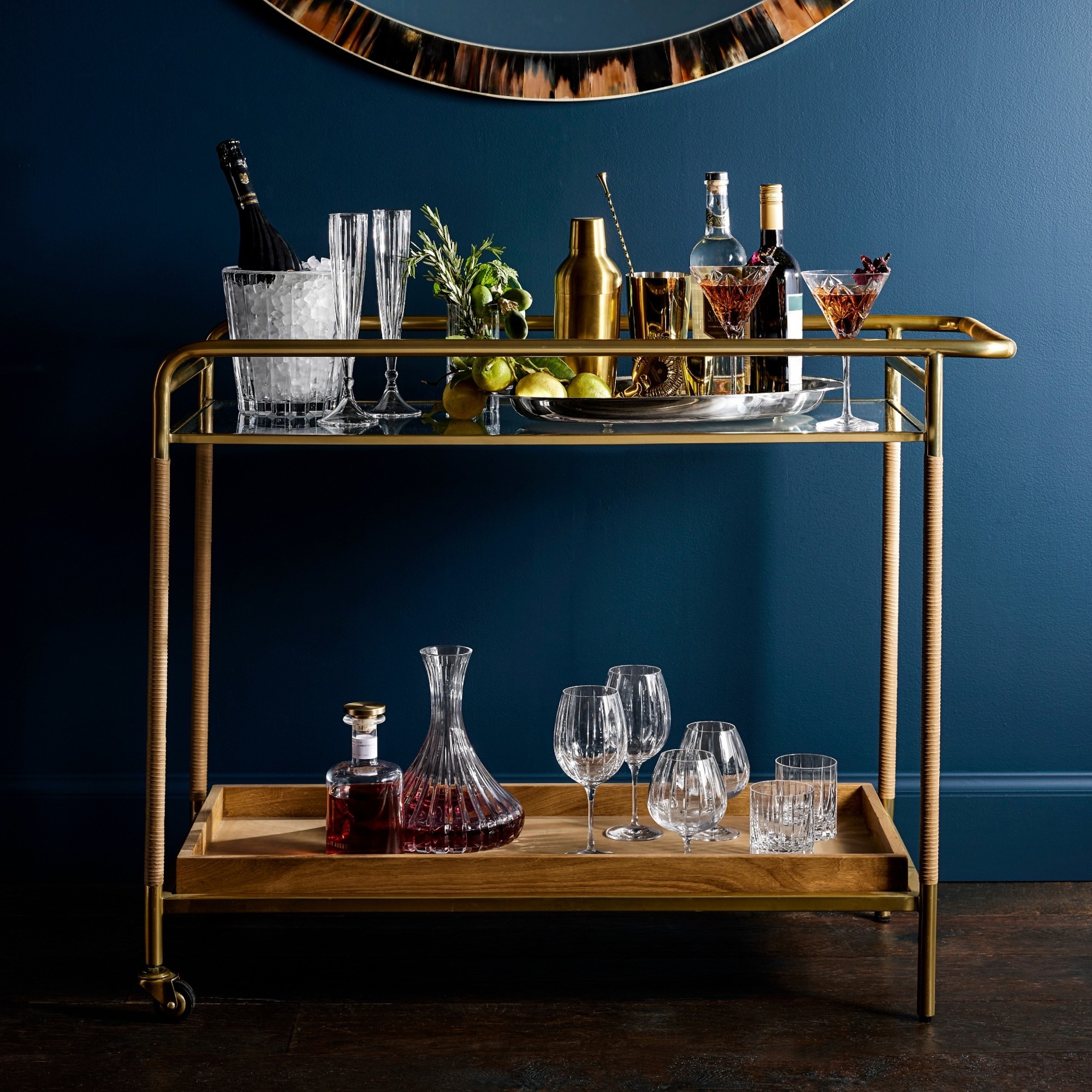 Perfect bar cart for entertaining this holiday season! 

#christmas #thanksgiving #serving #diningroom #cocktails

#LTKHome #LTKSeasonal