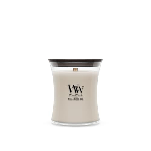 WoodWick Tonka & Almond Milk Gifts for Women and Men, 9.7 oz Medium Hourglass Candle with Crackling Wick | Amazon (US)