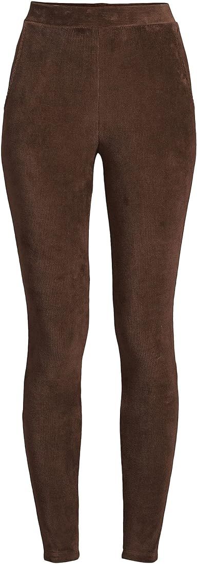 Lands' End Women's Sport Knit High Rise Corduroy Leggings | Amazon (US)