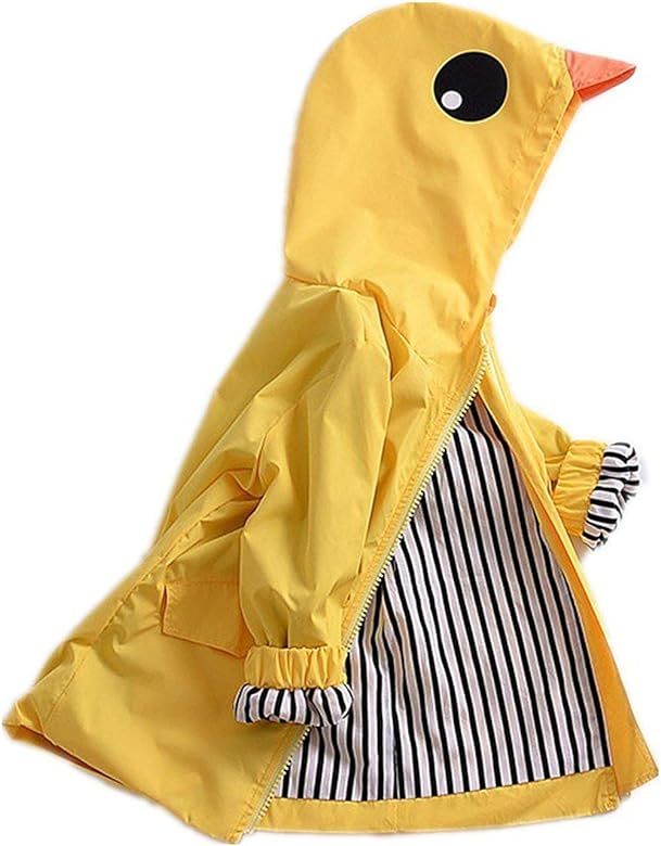 Toddler Kids Boy Girl Animal Raincoat Cute Cartoon Jacket Hooded Outwear Baby Fall Winter School ... | Amazon (US)