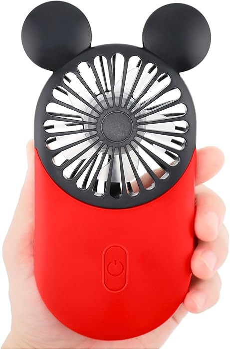 Cute Mouse Personal Mini Fan, Rechargeable Handheld USB Fan, 3 Adjustable Wind Speeds and Wearabl... | Amazon (US)
