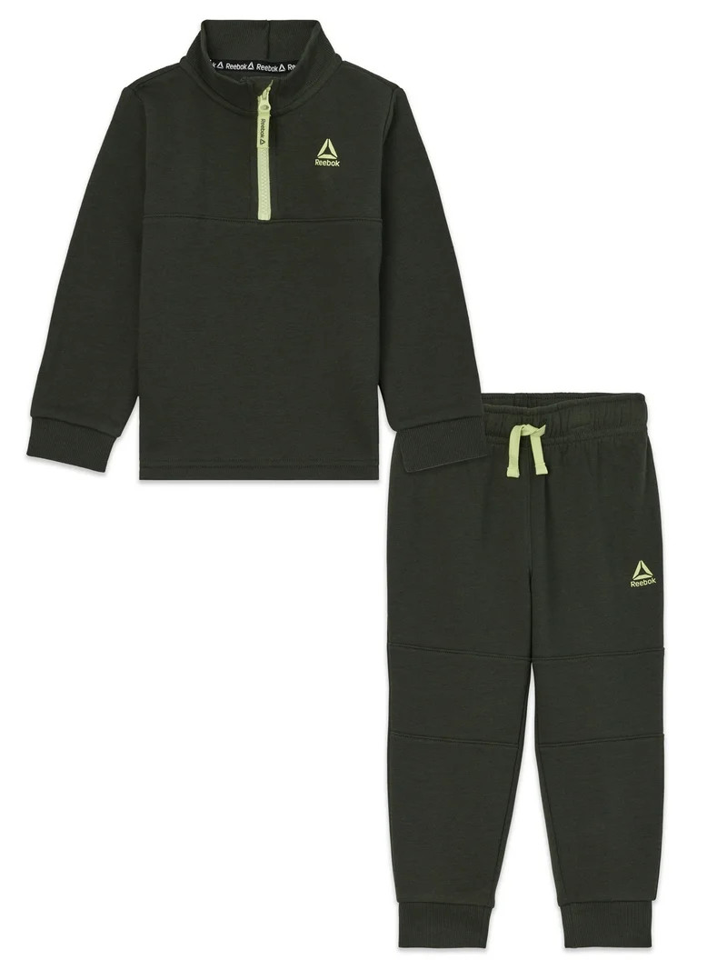 Reebok Toddler Unisex Half Zip Pullover and Jogger Set, 2 Piece, Sizes 12M-5T | Walmart (US)