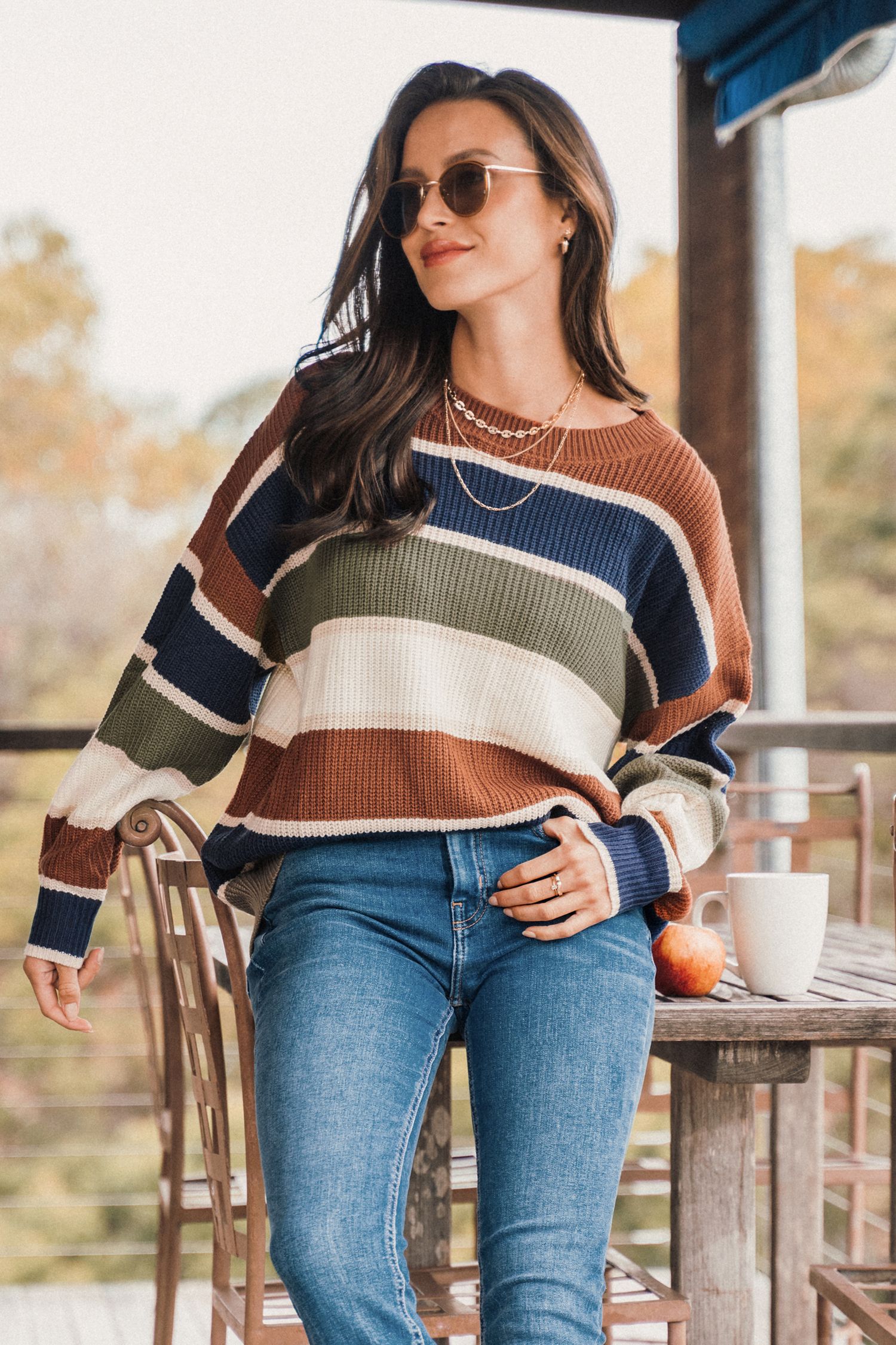 Striped Drop Shoulder Jumper | Cupshe UK