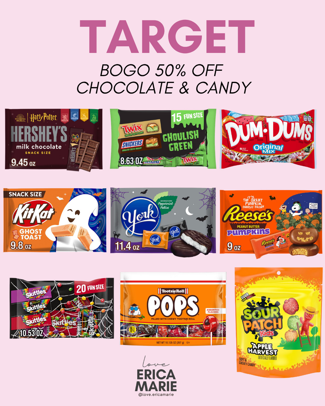 Get ready for fall movie nights and early Halloween prep! Right now, you can mix and match your favorites with BOGO 50% off on select chocolate and candy. Perfect for filling up the stash before the holiday rush hits.

#HalloweenPrep #FallMovieNight #CandySale #StockUpAndSave #BOGODeal #SnackAttack  #TrickOrTreat 

 #LTKSaleAlert