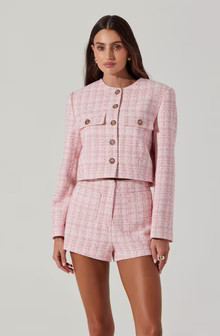 Cropped Tweed Jacket | ASTR The Label (US)