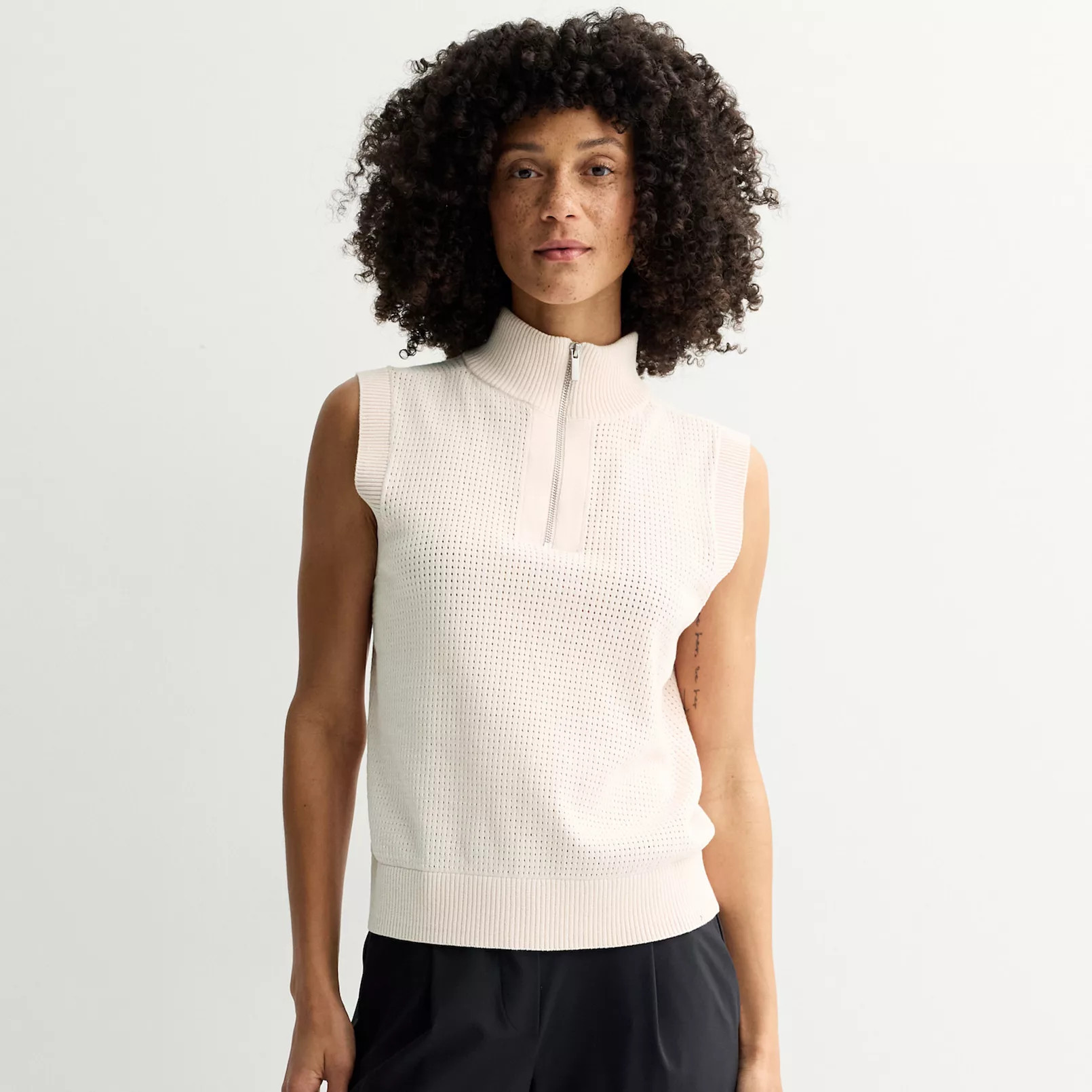 Women's FLX Quarter-Zip Sleeveless Sweater | Kohl's