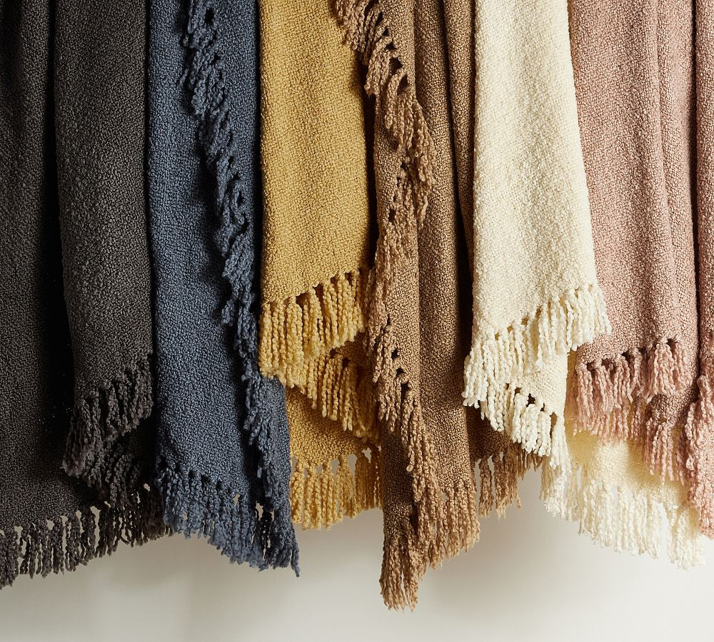 Dreamy Handwoven Fringe Throw Blanket | Pottery Barn (US)