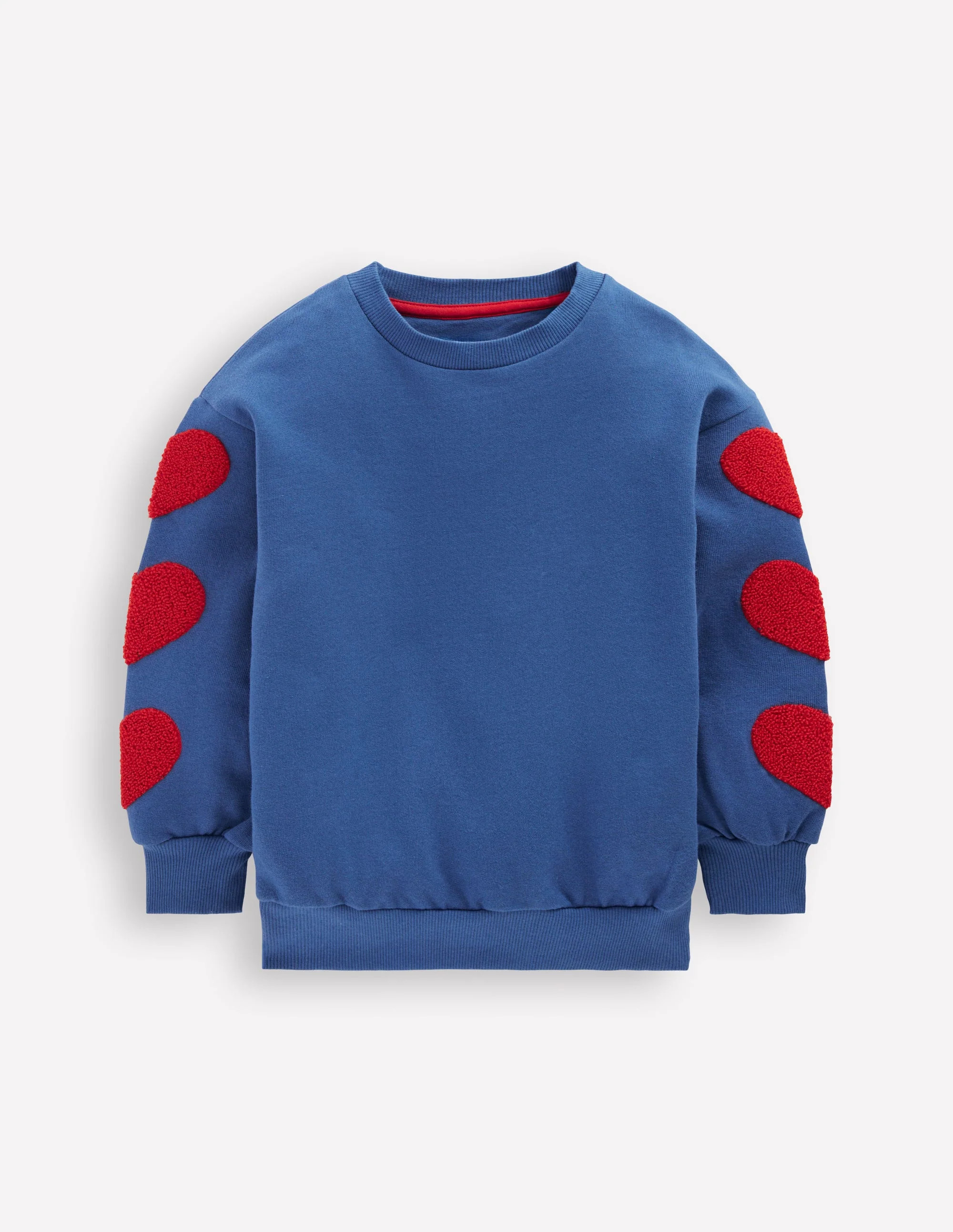 Bobbie Appliqué Sweatshirt-Bluejay Hearts | Boden (US)