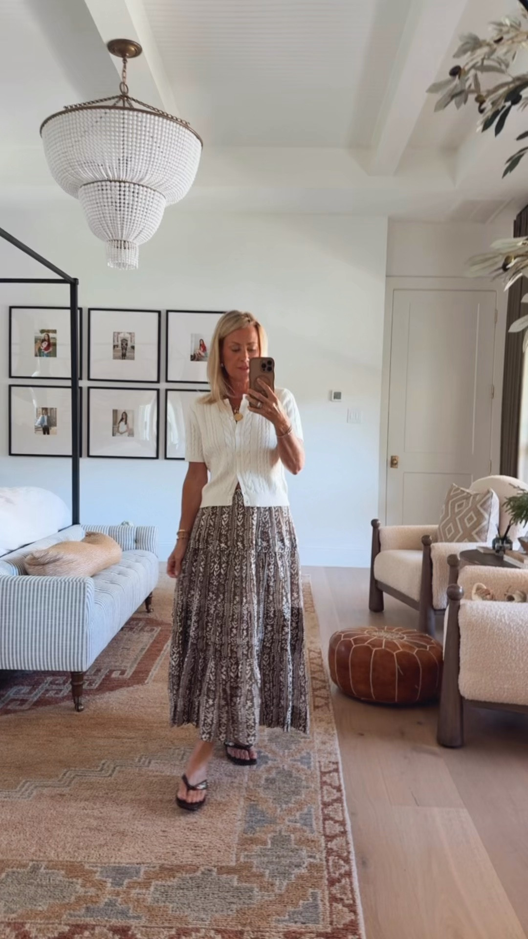 This printed maxi is a definite winner! I know it will be in heavy rotation this fall.
Top: xs
Skirt: small

#LTKootd #LTKOver40 #LTKSeasonal