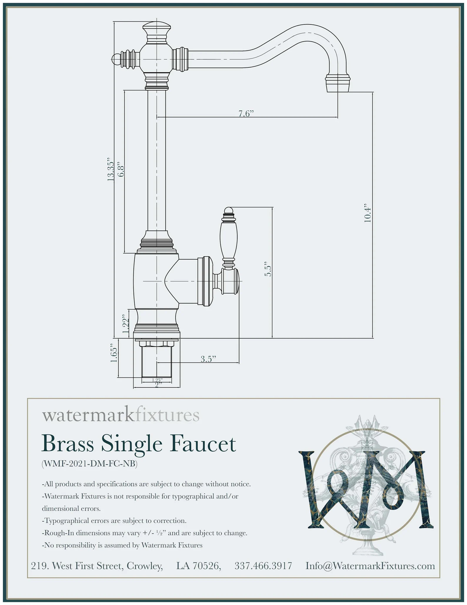Single Hole Deck Mount Single Lever Kitchen Faucet in Natural Brass | Etsy (US)