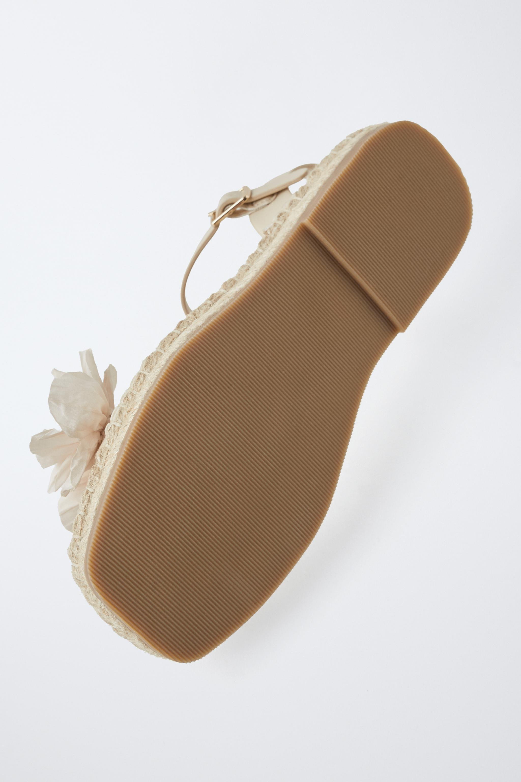 JUTE FLOWER SANDALS | Zara US