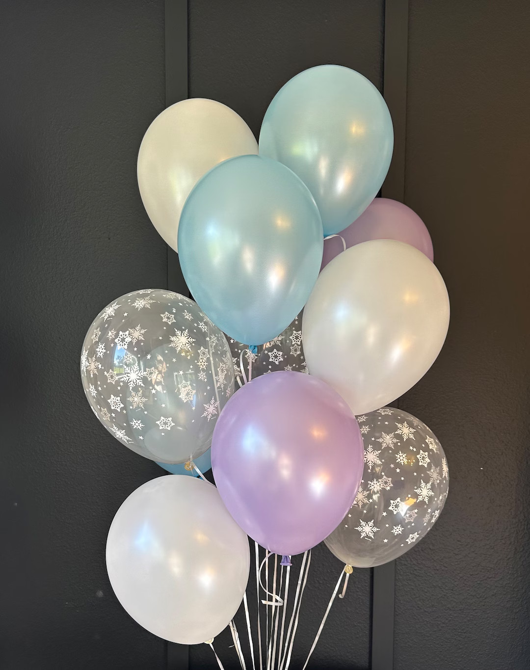 Balloons, 11” Frozen Birthday Balloons, Frozen Party, Winter Wonderland Birthday, Frozen, Snowf... | Etsy (US)