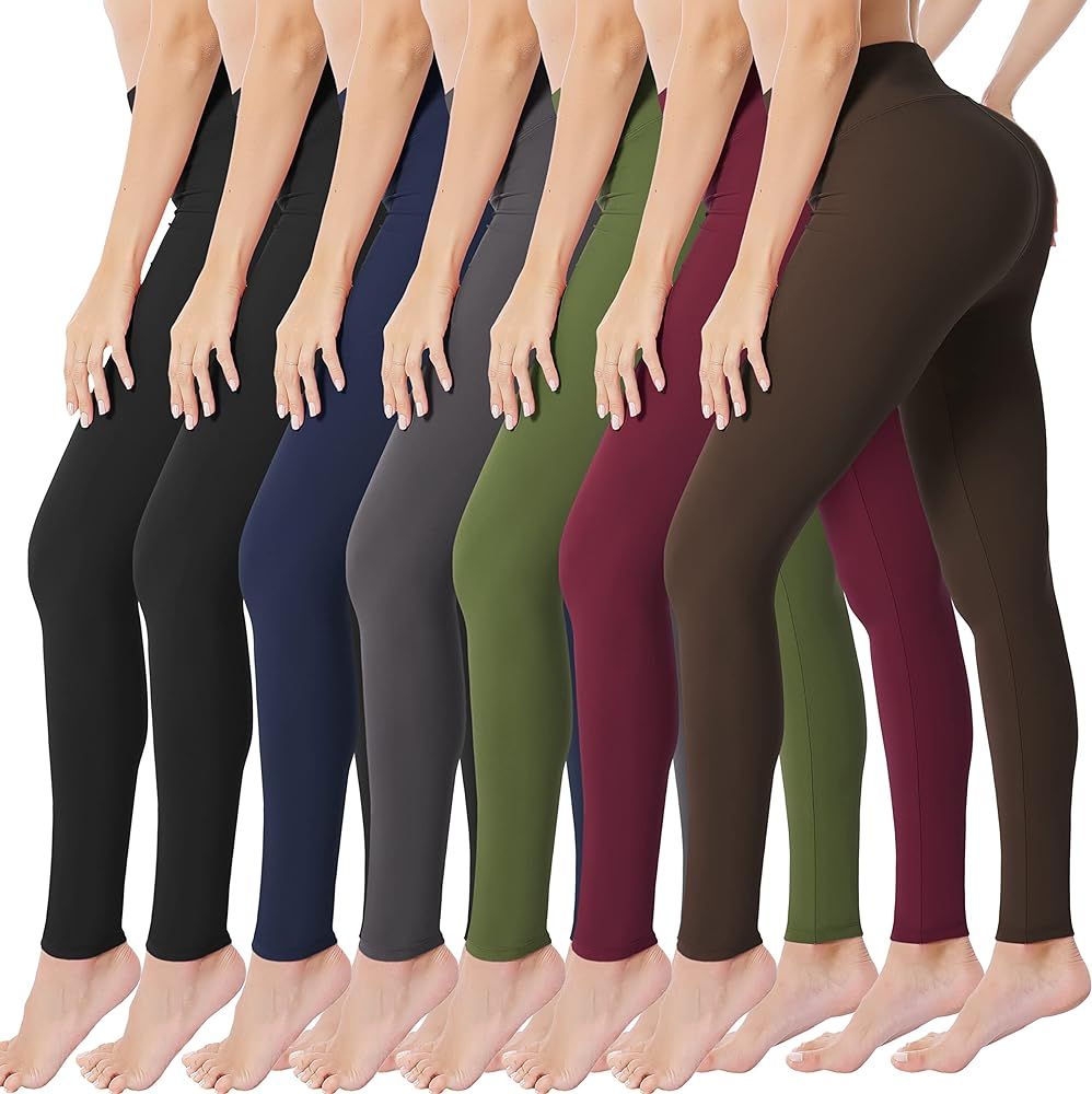 VALANDY High Waisted Leggings for Women Buttery Soft Stretchy Tummy Control Workout Yoga Running ... | Amazon (US)