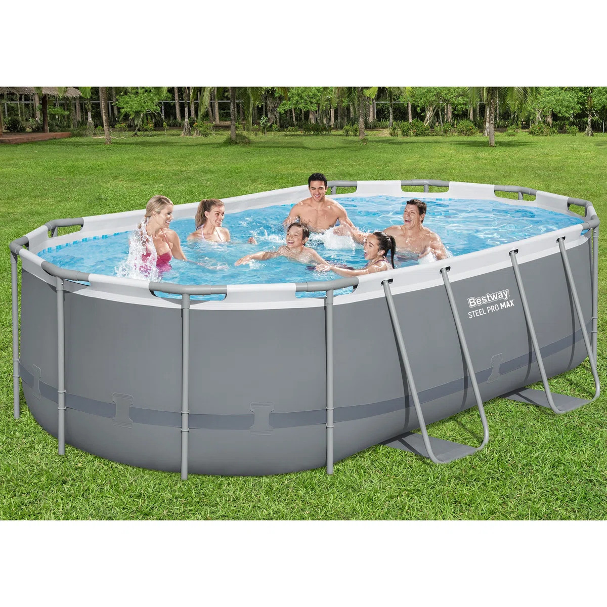 Bestway Steel Pro MAX - 14' x 8'2" x 39" - Oval Above Ground Swimming Pool Set | Wayfair North America