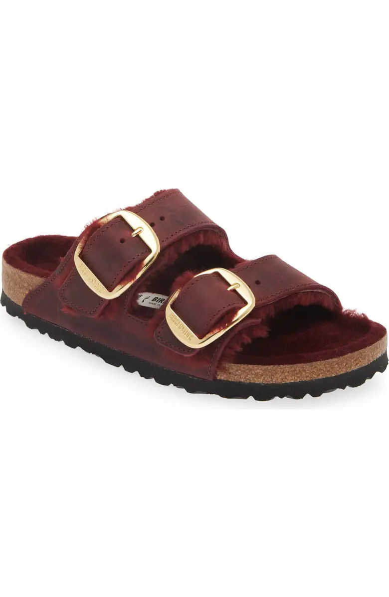 Birkenstock Arizona Big Buckle Genuine Shearling Lined Sandal (Women) | Nordstromrack | Nordstrom Rack