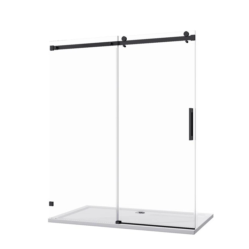 VT516-6072MB 58" - 60" W x 72" H Frameless Shower Door | Wayfair North America